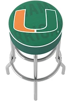 Miami Hurricanes Foam Padded Pub Stool - Green