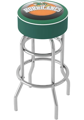 Miami Hurricanes Throwback Foam Padded Pub Stool - Green