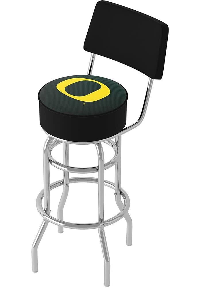Oregon Ducks Carbon Fiber Padded Pub Stool - Yellow