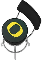 Oregon Ducks Carbon Fiber Padded Pub Stool - Yellow