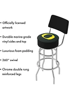 Oregon Ducks Carbon Fiber Padded Pub Stool - Yellow