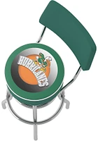 Miami Hurricanes Throwback Padded Back Pub Stool - Green