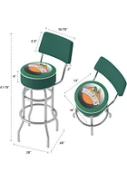 Miami Hurricanes Throwback Padded Back Pub Stool - Green