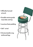 Miami Hurricanes Throwback Padded Back Pub Stool - Green