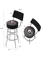 Georgia Bulldogs Reflective Padded Back Pub Stool - Red