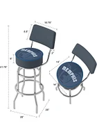 Memphis Grizzlies Fade Padded Pub Stool - Blue