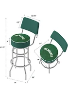Milwaukee Bucks Fade Padded Pub Stool - Green