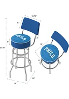 Philadelphia 76ers Fade Padded Pub Stool - White