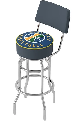Utah Jazz Fade Padded Pub Stool - Blue