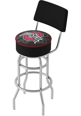 Ohio State Buckeyes Fade Padded Pub Stool - Red