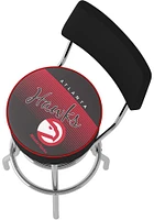 Atlanta Hawks Hardwood Classic Padded Pub Stool - Red