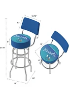 Charlotte Hornets Hardwood Classic Padded Pub Stool - Blue