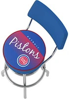 Detroit Pistons Hardwood Classic Padded Pub Stool - Red