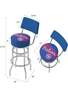 Detroit Pistons Hardwood Classic Padded Pub Stool - Red