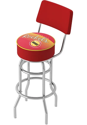 Houston Rockets Hardwood Classic Padded Pub Stool - Red