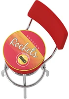 Houston Rockets Hardwood Classic Padded Pub Stool - Red