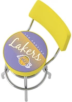 Los Angeles Lakers Hardwood Classic Padded Pub Stool - Yellow