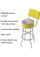 Los Angeles Lakers Hardwood Classic Padded Pub Stool - Yellow