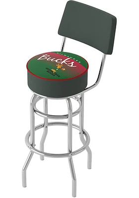 Milwaukee Bucks Hardwood Classic Padded Pub Stool - Green