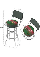 Milwaukee Bucks Hardwood Classic Padded Pub Stool - Green