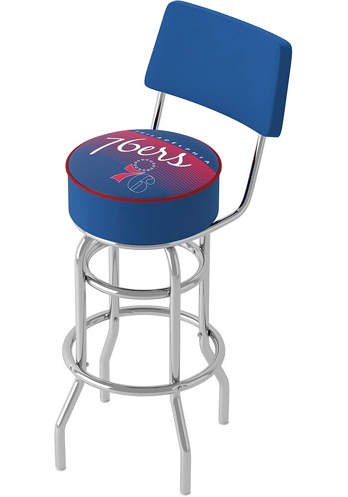 Philadelphia 76ers Hardwood Classic Padded Pub Stool - Red