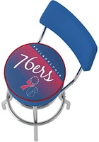 Philadelphia 76ers Hardwood Classic Padded Pub Stool - Red