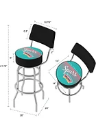 San Antonio Spurs Hardwood Classic Padded Pub Stool - Black