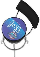 Utah Jazz Hardwood Classic Padded Pub Stool - Blue