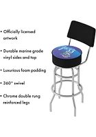 Utah Jazz Hardwood Classic Padded Pub Stool - Blue