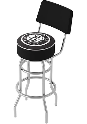 Brooklyn Nets Padded Pub Stool - White