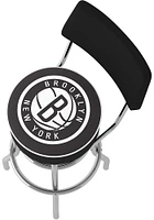 Brooklyn Nets Padded Pub Stool - White