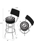 Brooklyn Nets Padded Pub Stool - White