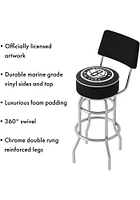 Brooklyn Nets Padded Pub Stool - White