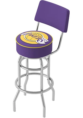 Los Angeles Lakers Padded Pub Stool - Yellow