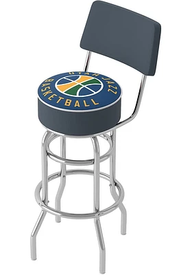 Utah Jazz Padded Pub Stool - Yellow