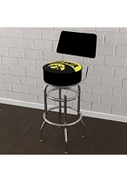 Iowa Hawkeyes Logo Padded Back Pub Stool - Yellow