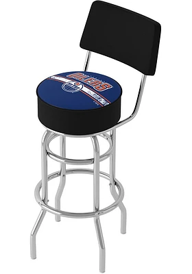 Edmonton Oilers Padded Pub Stool - Blue