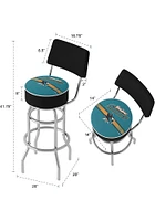 San Jose Sharks Padded Pub Stool - Blue