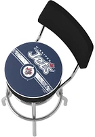 Winnipeg Jets Padded Pub Stool - White