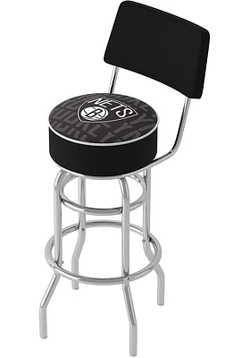 Brooklyn Nets City Padded Pub Stool - Black