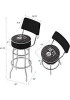Brooklyn Nets City Padded Pub Stool - Black