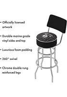 Brooklyn Nets City Padded Pub Stool - Black