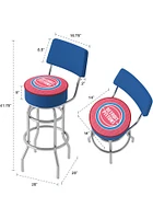 Detroit Pistons City Padded Pub Stool - Red
