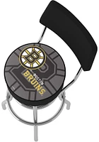 Boston Bruins Wordmark and Logo Padded Pub Stool - Yellow