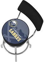 Buffalo Sabres Wordmark and Logo Padded Pub Stool - Yellow