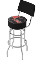 Calgary Flames Wordmark and Logo Padded Pub Stool - Red
