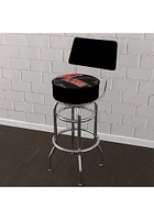 Calgary Flames Wordmark and Logo Padded Pub Stool - Red