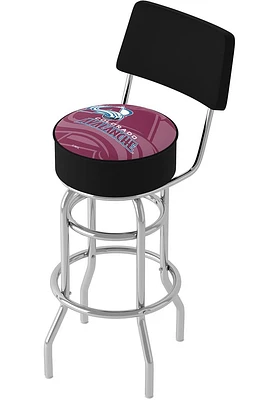 Colorado Avalanche Wordmark and Logo Padded Pub Stool - Red