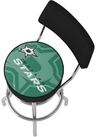 Dallas Stars Wordmark and Logo Padded Pub Stool - Green