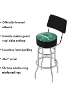 Dallas Stars Wordmark and Logo Padded Pub Stool - Green